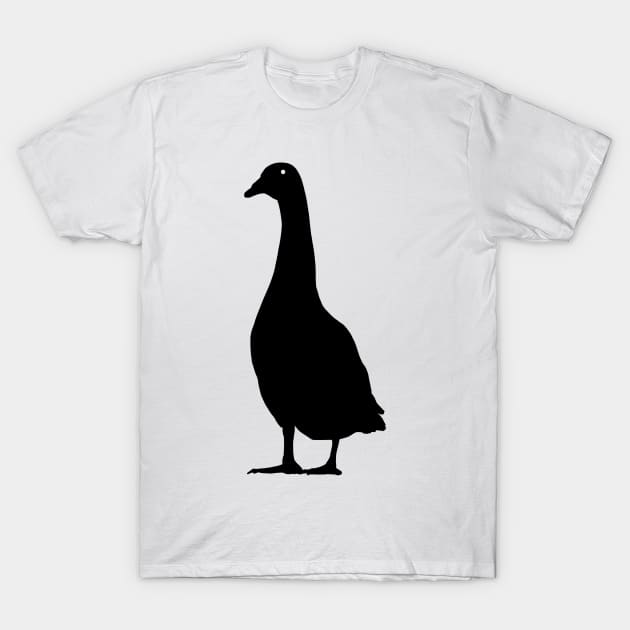 Goose Black Silhouette Animal Pet Cool Style T-Shirt by gin3art